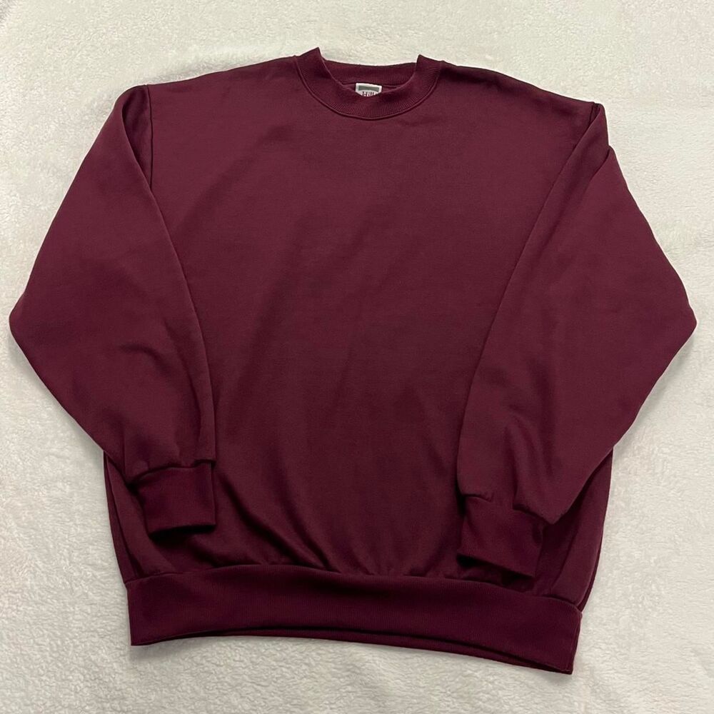 Unbranded Men's Burgundy and Purple Sweatshirt